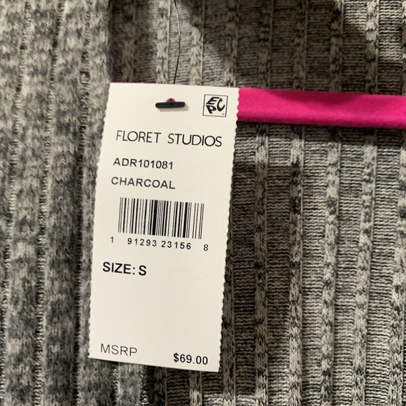 FLORET STUDIOS Sweater Dress Midi Ribbed Cutout Back Long Sleeve S SMALL NWT - Picture 11 of 13